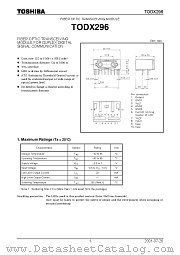 TODX296 datasheet pdf TOSHIBA