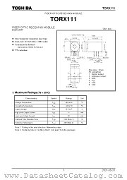 TORX111 datasheet pdf TOSHIBA