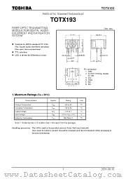 TOTX193 datasheet pdf TOSHIBA