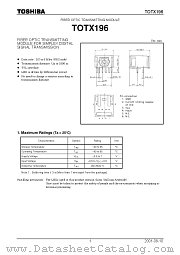 TOTX196 datasheet pdf TOSHIBA