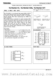 TC74VHC11FT datasheet pdf TOSHIBA