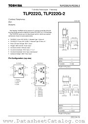 TLP222G datasheet pdf TOSHIBA