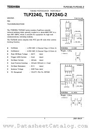 TLP224G-2 datasheet pdf TOSHIBA