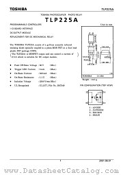 TLP225A datasheet pdf TOSHIBA