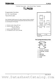 TLP630 datasheet pdf TOSHIBA