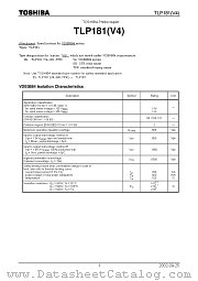 TLP181(V4) datasheet pdf TOSHIBA