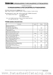 TLP621(D4)SERIES datasheet pdf TOSHIBA