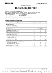 TLP665(D4)SERIES datasheet pdf TOSHIBA