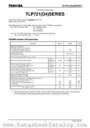 TLP721(D4)SERIES datasheet pdf TOSHIBA