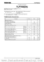 TLP759(D4) datasheet pdf TOSHIBA
