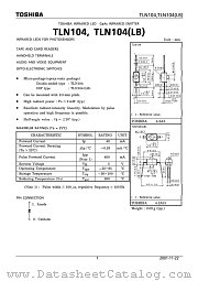 TLN104 datasheet pdf TOSHIBA