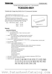 TC83220-0021 datasheet pdf TOSHIBA