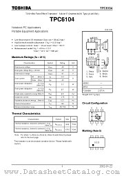 TPC6104 datasheet pdf TOSHIBA