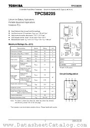 TPCS8205 datasheet pdf TOSHIBA