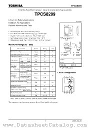 TPCS8209 datasheet pdf TOSHIBA