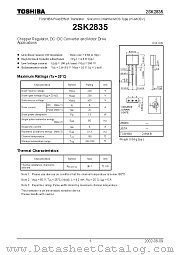 2SK2835 datasheet pdf TOSHIBA
