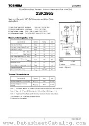 2SK2965 datasheet pdf TOSHIBA