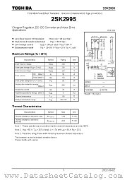 2SK2995 datasheet pdf TOSHIBA