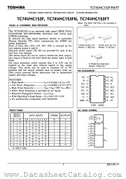 TC74VHC153FT datasheet pdf TOSHIBA