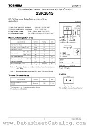 2SK2615 datasheet pdf TOSHIBA