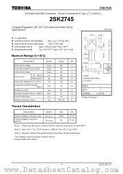 2SK2745 datasheet pdf TOSHIBA