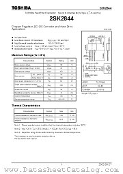 2SK2844 datasheet pdf TOSHIBA