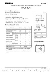 TPC8004 datasheet pdf TOSHIBA