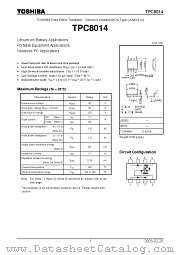 TPC8014 datasheet pdf TOSHIBA