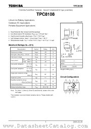 TPC8108 datasheet pdf TOSHIBA
