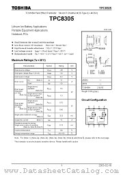 TPC8305 datasheet pdf TOSHIBA