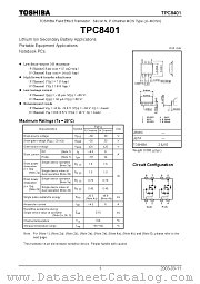 TPC8401 datasheet pdf TOSHIBA
