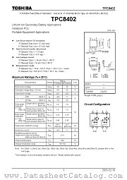 TPC8402 datasheet pdf TOSHIBA