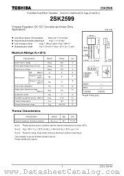 2SK2599 datasheet pdf TOSHIBA