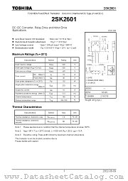 2SK2601 datasheet pdf TOSHIBA