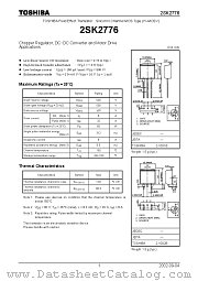 2SK2776 datasheet pdf TOSHIBA