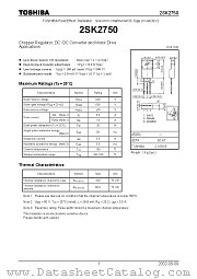 2SK2750 datasheet pdf TOSHIBA