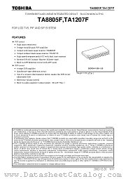 TA1207F datasheet pdf TOSHIBA