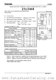 2SJ380 datasheet pdf TOSHIBA