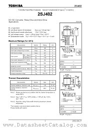2SJ402 datasheet pdf TOSHIBA