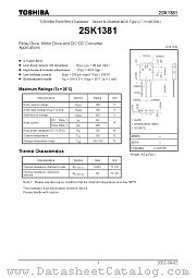2SK1381 datasheet pdf TOSHIBA