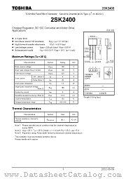 2SK2400 datasheet pdf TOSHIBA