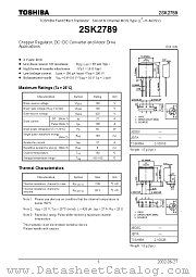 2SK2789 datasheet pdf TOSHIBA