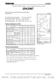 2SK2987 datasheet pdf TOSHIBA