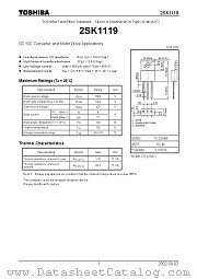 2SK1119 datasheet pdf TOSHIBA