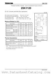 2SK1120 datasheet pdf TOSHIBA
