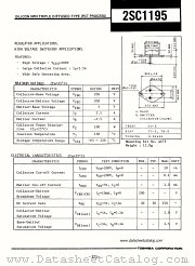 2SC1195 datasheet pdf TOSHIBA