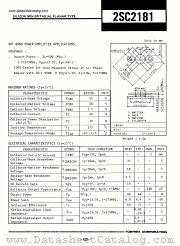 2SC2181 datasheet pdf TOSHIBA
