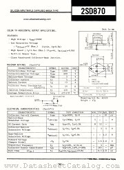 2SD870 datasheet pdf TOSHIBA