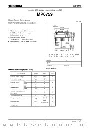 MP6759 datasheet pdf TOSHIBA