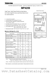 MP4209 datasheet pdf TOSHIBA